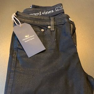 Vineyard Vines black coated denim jeans